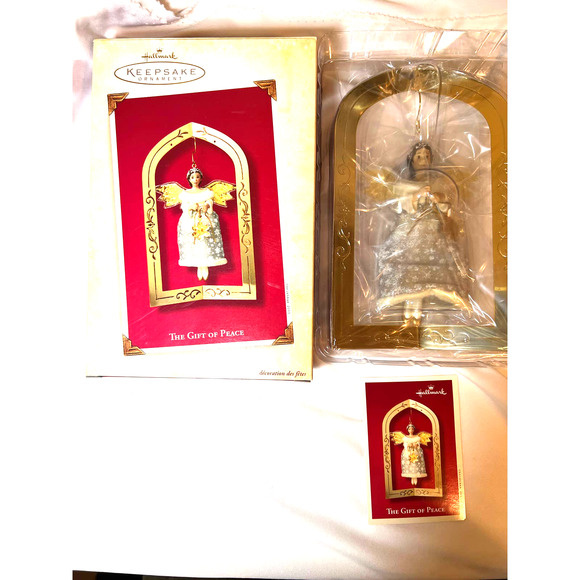 Hallmark Keepsake Ornaments Gift of Peace NIB w/Holiday Memory Card Christmas - Picture 4 of 4